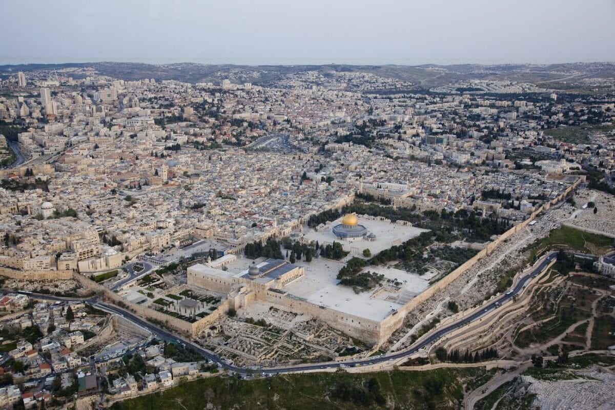 Aerial filming jerusalem