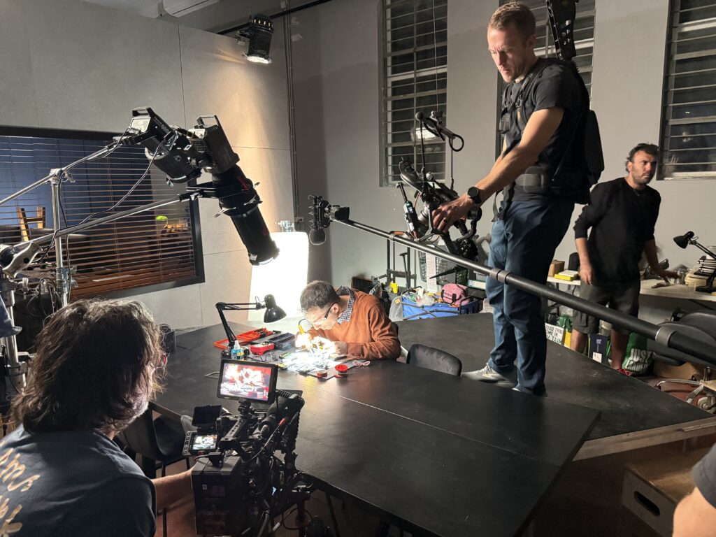 Studio filming in Israel